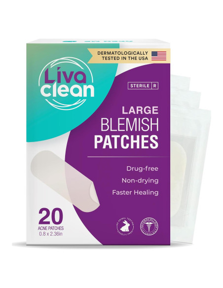 Parches Hidrocoloides Grandes LivaClean para Granos - 20 Unidades