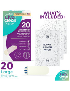 Parches Hidrocoloides Grandes LivaClean para Granos - 20 Unidades 2