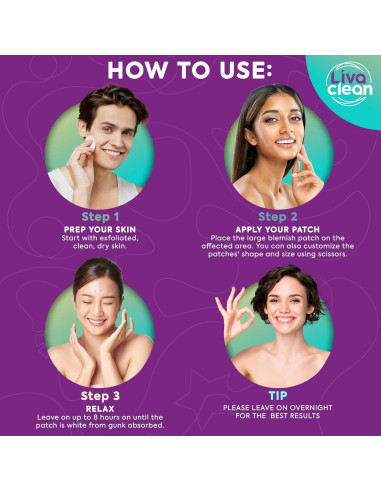 Parches Hidrocoloides Grandes LivaClean para Granos - 20 Unidades