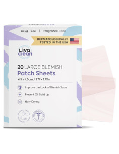 Parches Hidrocoloides Grandes LivaClean 20CT para Acné