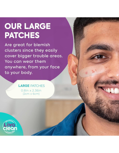 Parches Hidrocoloides Grandes LivaClean para Granos - 20 Unidades