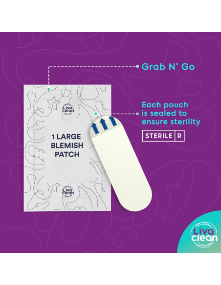 Parches Hidrocoloides Grandes LivaClean para Granos - 20 Unidades