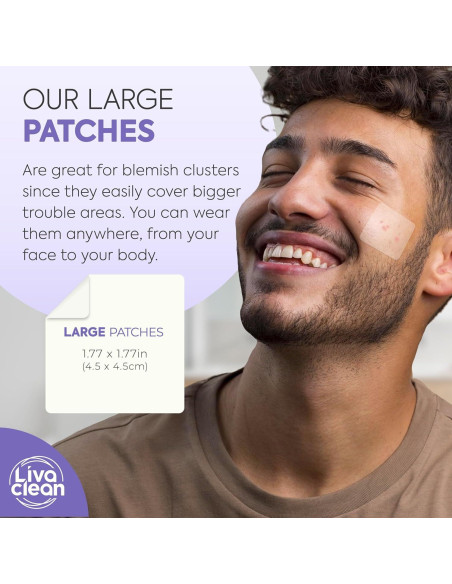 Parches Hidrocoloides Grandes LivaClean 20CT para Acné
