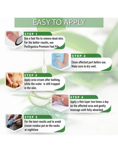 Crema para Pies 40% Urea PurSources - Hidratante y Removedor de Callos