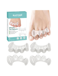 Separadores de Dedos de Silicona BLATOWN - 2 Pairs para Alivio de Juanetes