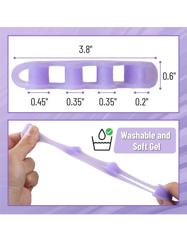 Separadores de Dedos de Gel Dr. JK ToePal - 2 Pares, Correctores de Juanete