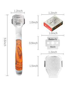 Juego de Rasurador de Callos Jutoe-7 con 50 Cuchillas y Lima 2