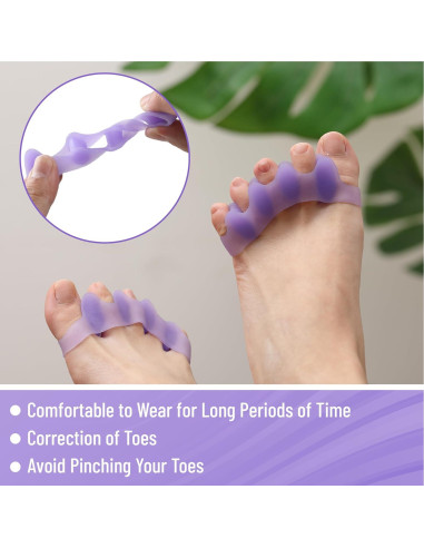 Separadores de Dedos de Gel Dr. JK ToePal - 2 Pares, Correctores de Juanete