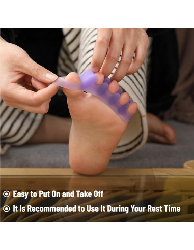 Separadores de Dedos de Gel Dr. JK ToePal - 2 Pares, Correctores de Juanete