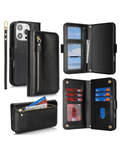 Funda Cartera Jaorty para iPhone 16 Pro con Bloqueo RFID