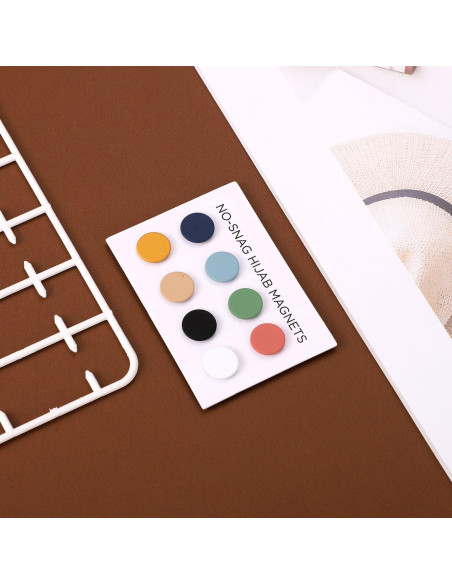 8 Alfileres Magnéticos Coloridos para Hijab XIHIRCD 1.4cm