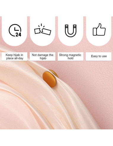 8 Alfileres Magnéticos Coloridos para Hijab XIHIRCD 1.4cm