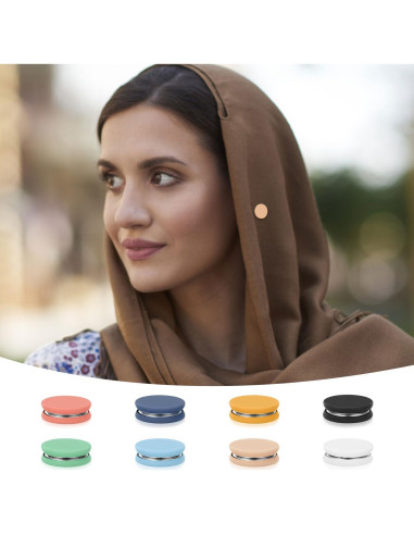 8 Alfileres Magnéticos Coloridos para Hijab XIHIRCD 1.4cm