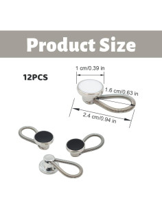 12 Extensores de Cuello Elástico LIOUCBD para Camisas - 6 Blancos y 6 Negros 2