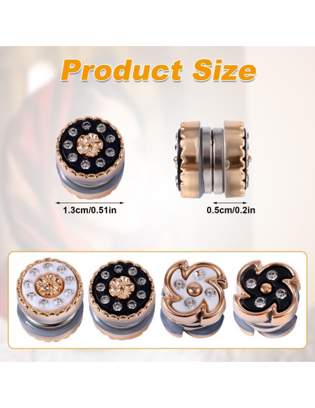 4 Pares de Pines Magnéticos para Hijab Gosknor - Sin Enganches