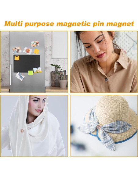 4 Pares de Pines Magnéticos para Hijab Gosknor - Sin Enganches