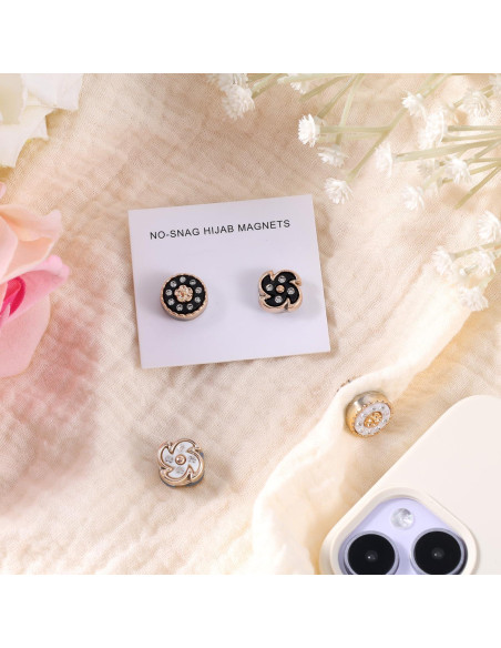 4 Pares de Pines Magnéticos para Hijab Gosknor - Sin Enganches
