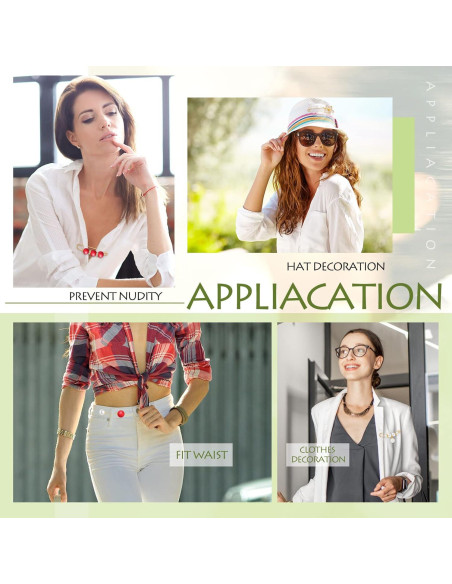 17 Alfileres de Perlas Falsas con Rhinestones para Mujeres