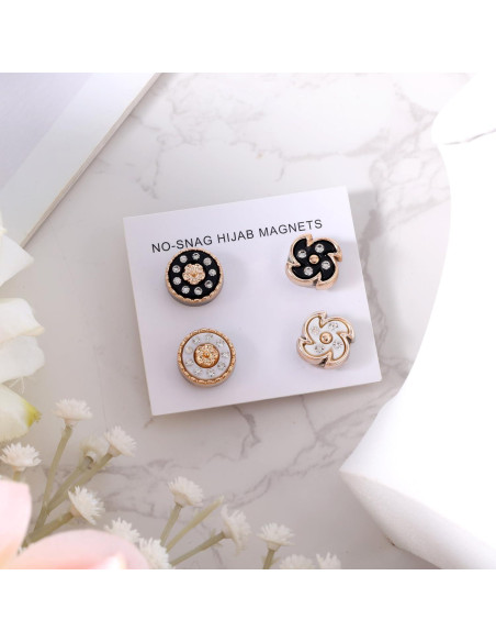 4 Pares de Pines Magnéticos para Hijab Gosknor - Sin Enganches