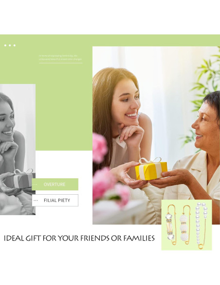 17 Alfileres de Perlas Falsas con Rhinestones para Mujeres