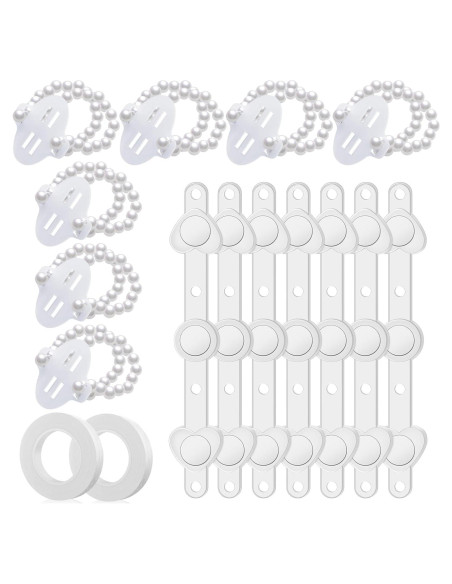 Set 16 Piezas Imanes Boutonniere y Pulseras de Perlas Wonderjune