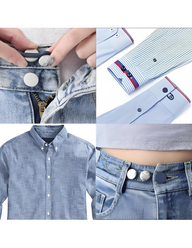 18 Extensores de Botón para Cuello y Cintura LVYKING