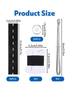 10 Piezas Ajustador de Cintura Elástico QfwdfcTrenz para Pantalones 2