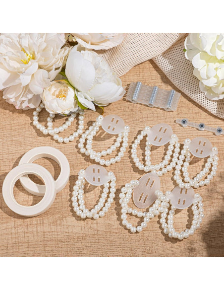 Set 16 Piezas Imanes Boutonniere y Pulseras de Perlas Wonderjune
