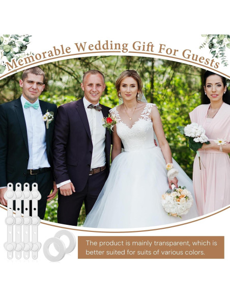 Set 16 Piezas Imanes Boutonniere y Pulseras de Perlas Wonderjune