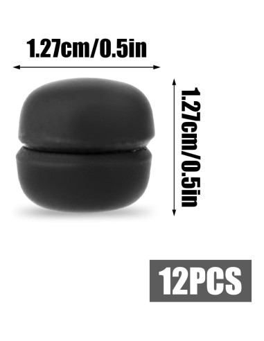 12 Pines Magnéticos para Hijab Tinoaly, Negros, 1.27cm