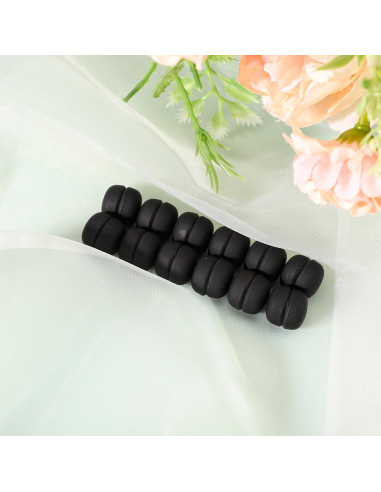 12 Pines Magnéticos para Hijab Tinoaly, Negros, 1.27cm