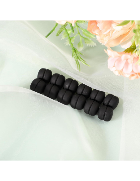 12 Pines Magnéticos para Hijab Tinoaly, Negros, 1.27cm