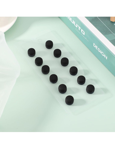 12 Pines Magnéticos para Hijab Tinoaly, Negros, 1.27cm