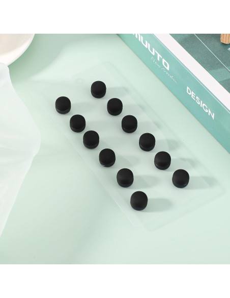 12 Pines Magnéticos para Hijab Tinoaly, Negros, 1.27cm