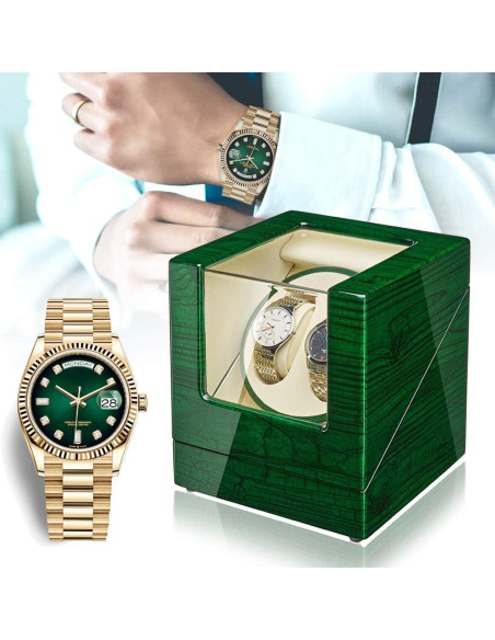 Winder de Reloj Doble JQUEEN S220EB Silencioso Verde