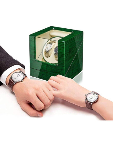 Winder de Reloj Doble JQUEEN S220EB Silencioso Verde