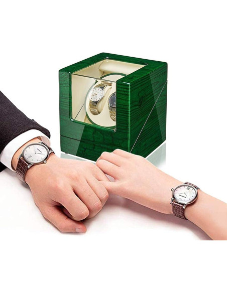Winder de Reloj Doble JQUEEN S220EB Silencioso Verde