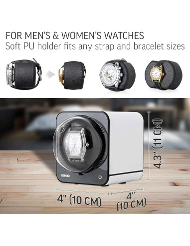 Enrollador de Reloj Automático Fancy Brick Blanco 45 Programas