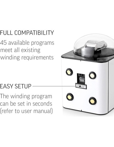 Enrollador de Reloj Automático Fancy Brick Blanco 45 Programas