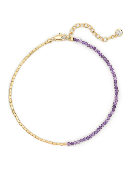 Pulsera de Tobillo DREMMY STUDIOS 14K Oro y Piedras Naturales