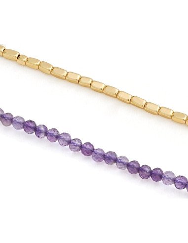 Pulsera de Tobillo DREMMY STUDIOS 14K Oro y Piedras Naturales