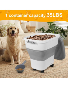 Contenedor de Almacenamiento de Comida para Perros NXIZOLI 35 L 2