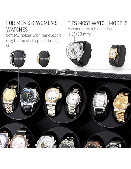 Enrollador de Relojes Automáticos Leader JDS120.2 - 12 Espacios