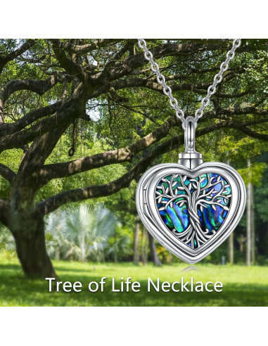 Collar Urna Locket Corazón Plata Esterlina 925 para Cenizas