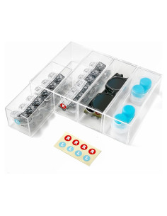 Organizador de Lentes de Contacto FQDGTFA con Etiquetas R y L