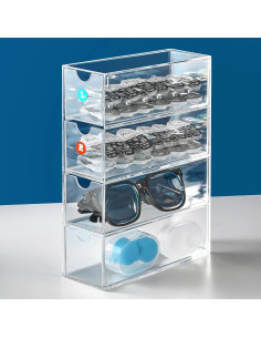 Organizador de Lentes de Contacto FQDGTFA con Etiquetas R y L 2