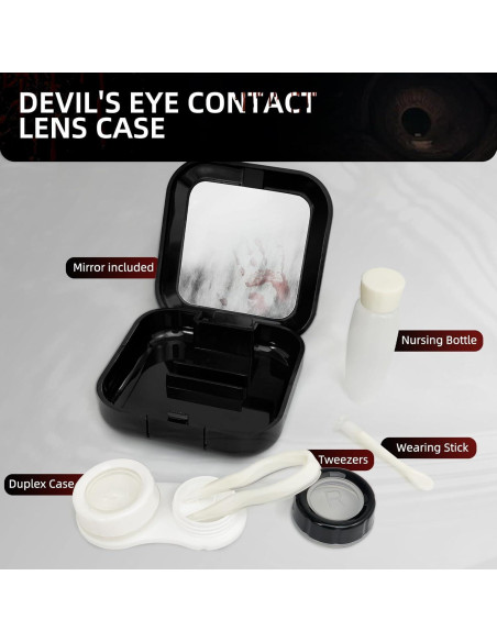 Estuche para Lentes de Contacto UpaClaire Ojo Diablo Rojo