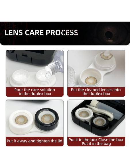 Estuche para Lentes de Contacto UpaClaire Ojo Diablo Rojo