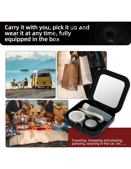 Estuche para Lentes de Contacto UpaClaire Ojo Diablo Rojo