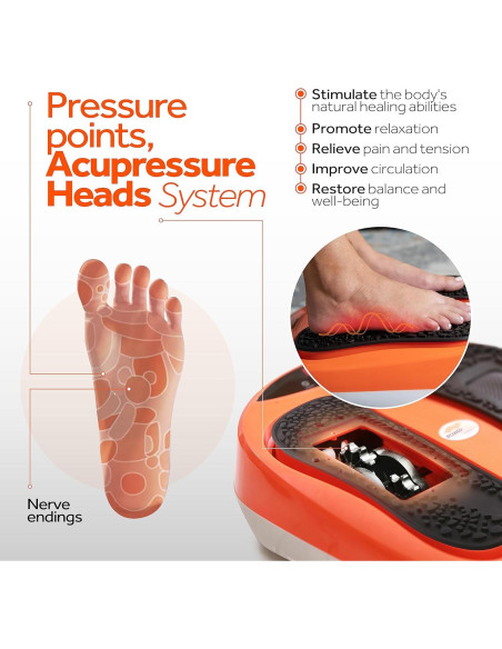 Masajeador de Pies Eléctrico Powerfit ETF002M-O con Control Remoto